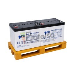 Pack 2 bater�as Gel PBCG12-100 | 12 Voltios 100 Amperios C�clica